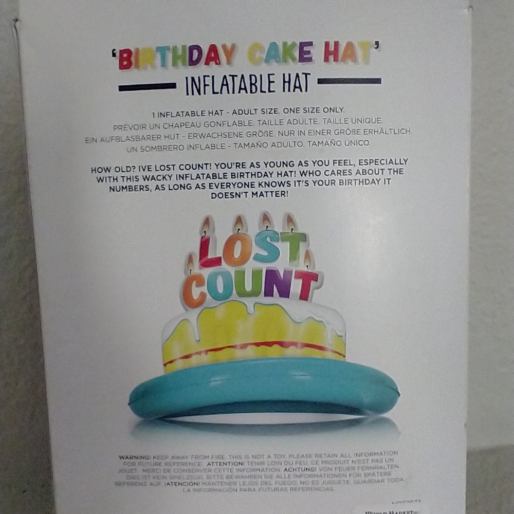 Lost Count Inflatable Adult Birthday Hat - Picture 2 of 3